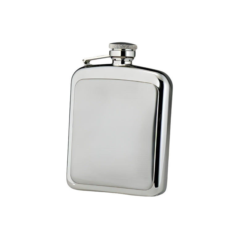 2-Tone Silver Hipflask
