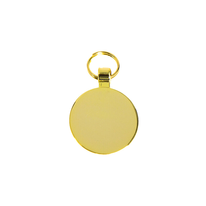 Gold Circle Pet Tag
