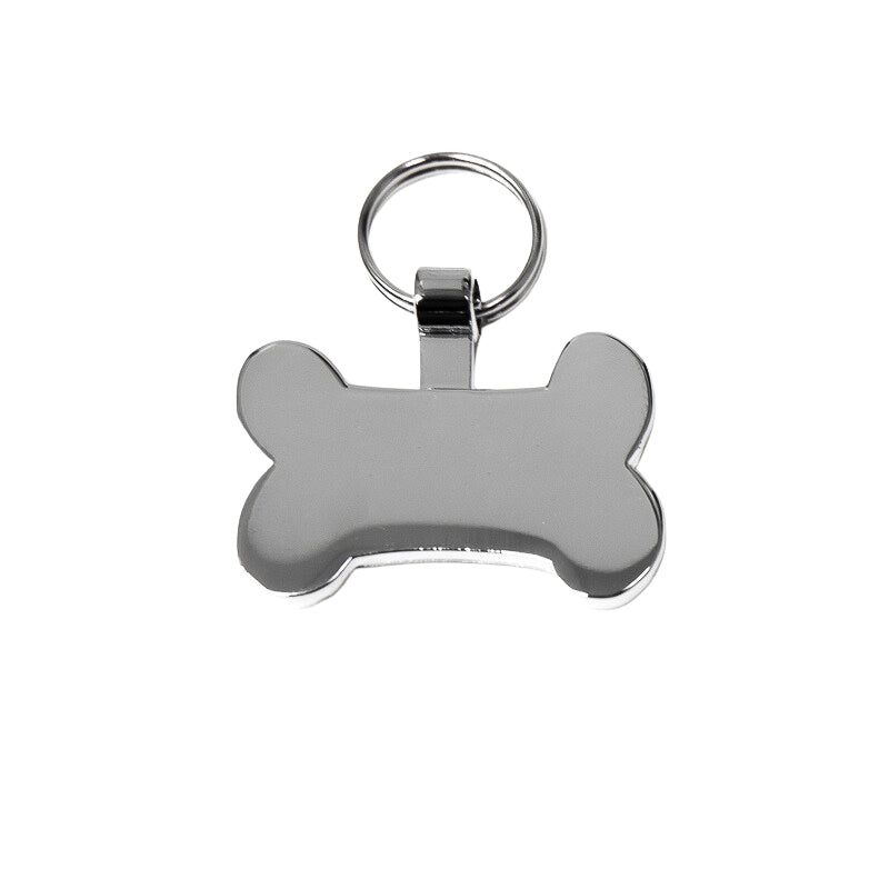 Silver Bone Pet Tag