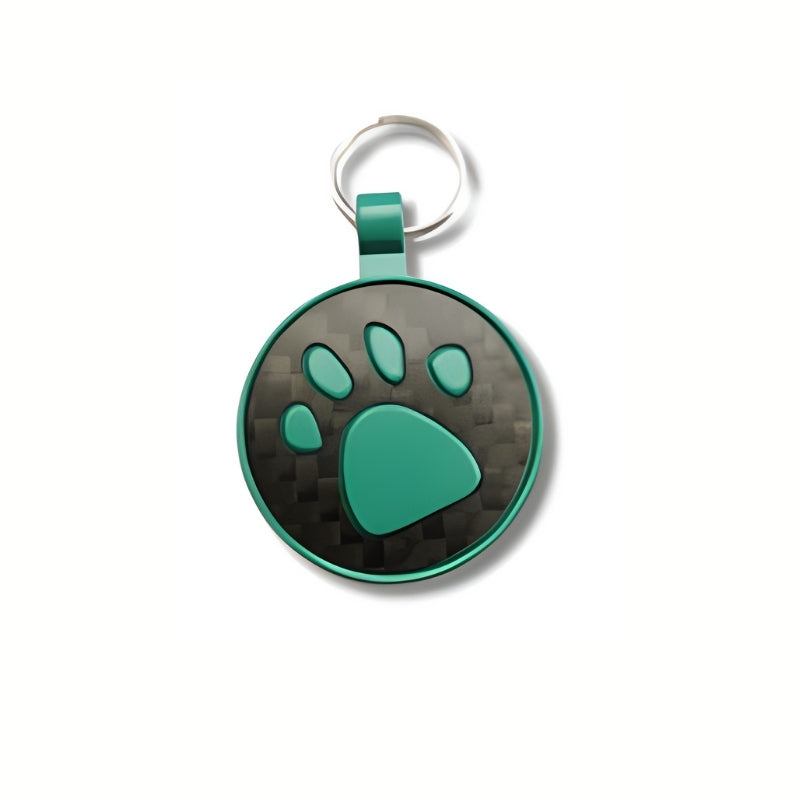 Green Paw Carbon Fibre Pet Tag
