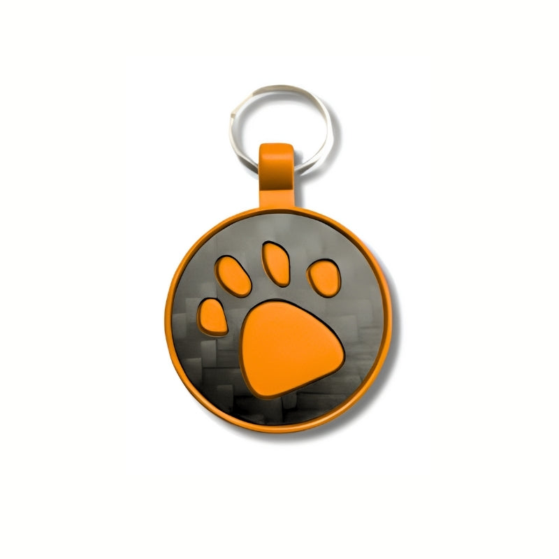 Orange Paw Carbon Fibre Pet Tag