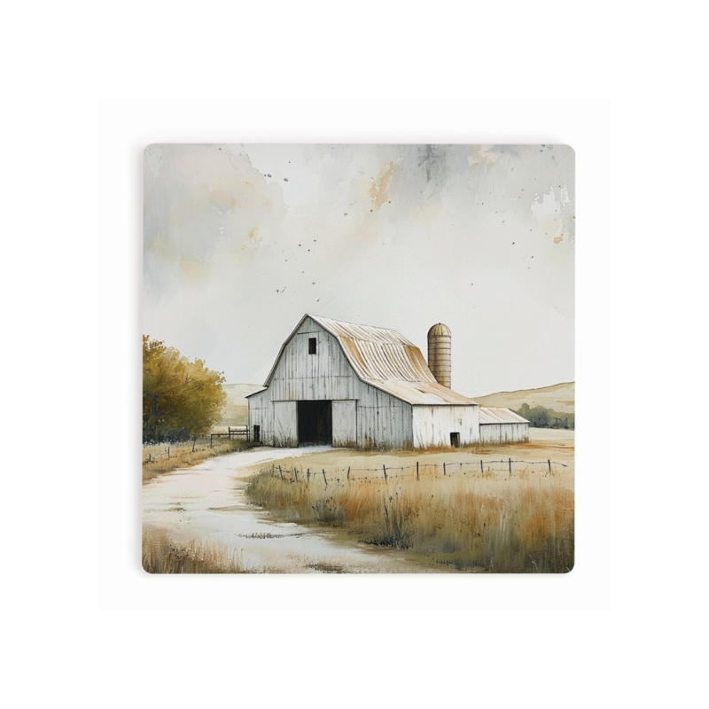 Ceramic Coaster - Barn