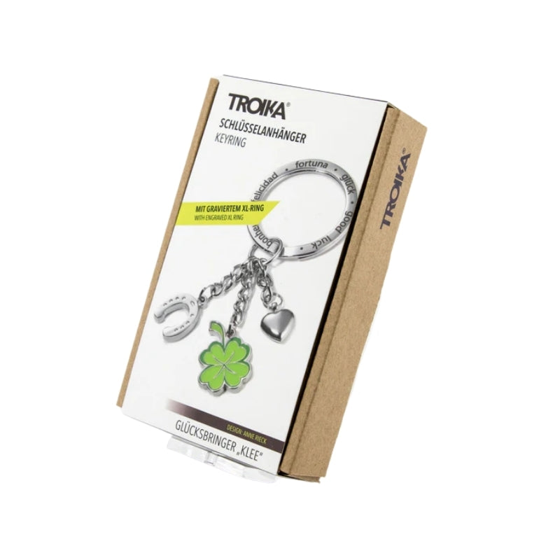 Troika Lucky Clover Charm Keyring