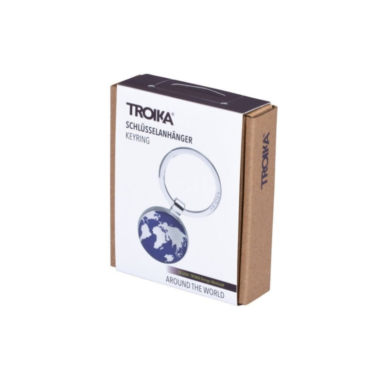 Troika Around the World Globe Keyring