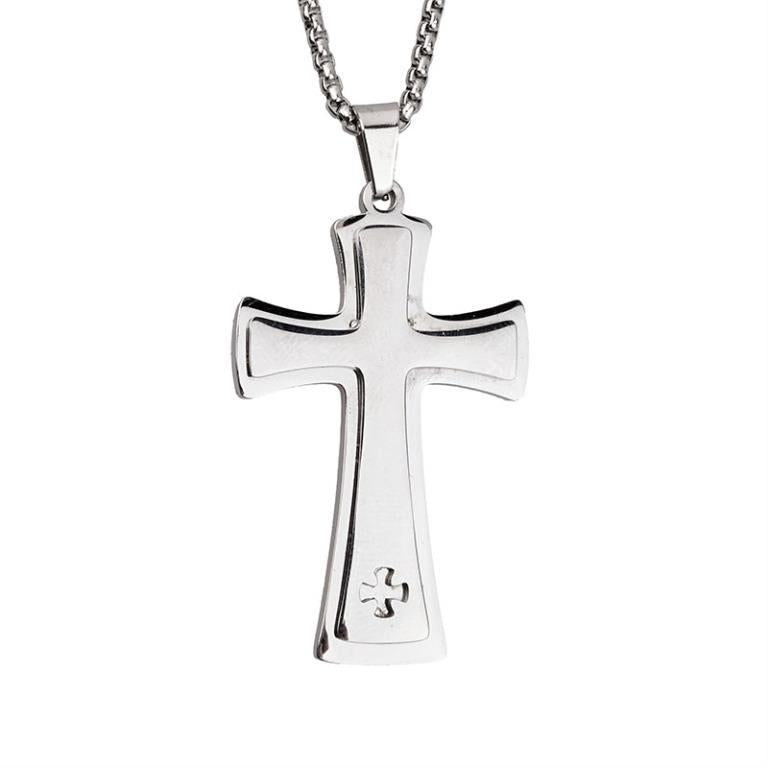 Silver Cross Pendant Necklace