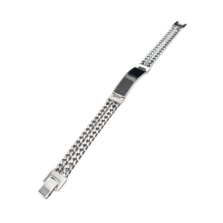 Personalised Stainless Steel ID Bracelet for Men
