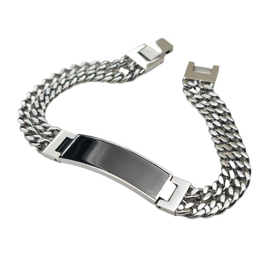 Personalised Stainless Steel ID Bracelet for Men