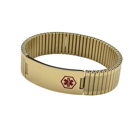 Medic ID Bracelet Expansion Gold Large