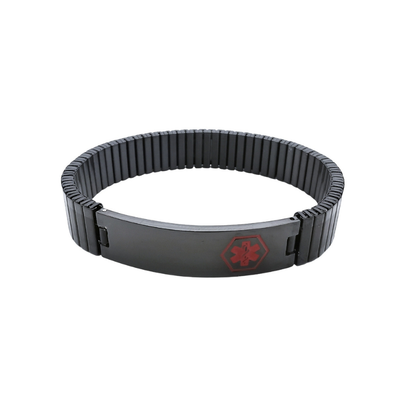 Medic ID Bracelet Expansion Black Medium
