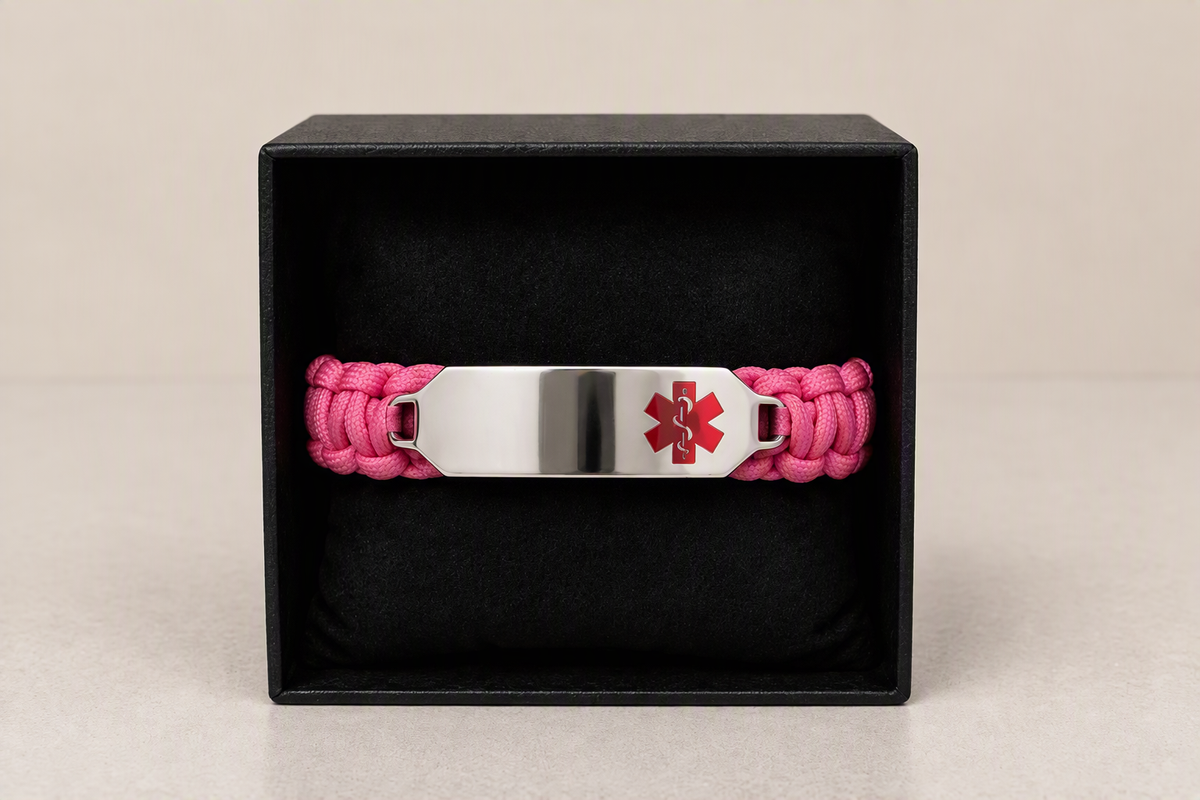 Medic ID Bracelet Paracord - Pink