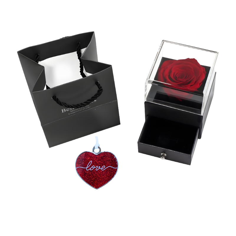 Preserved Rose & Gift Box - Red