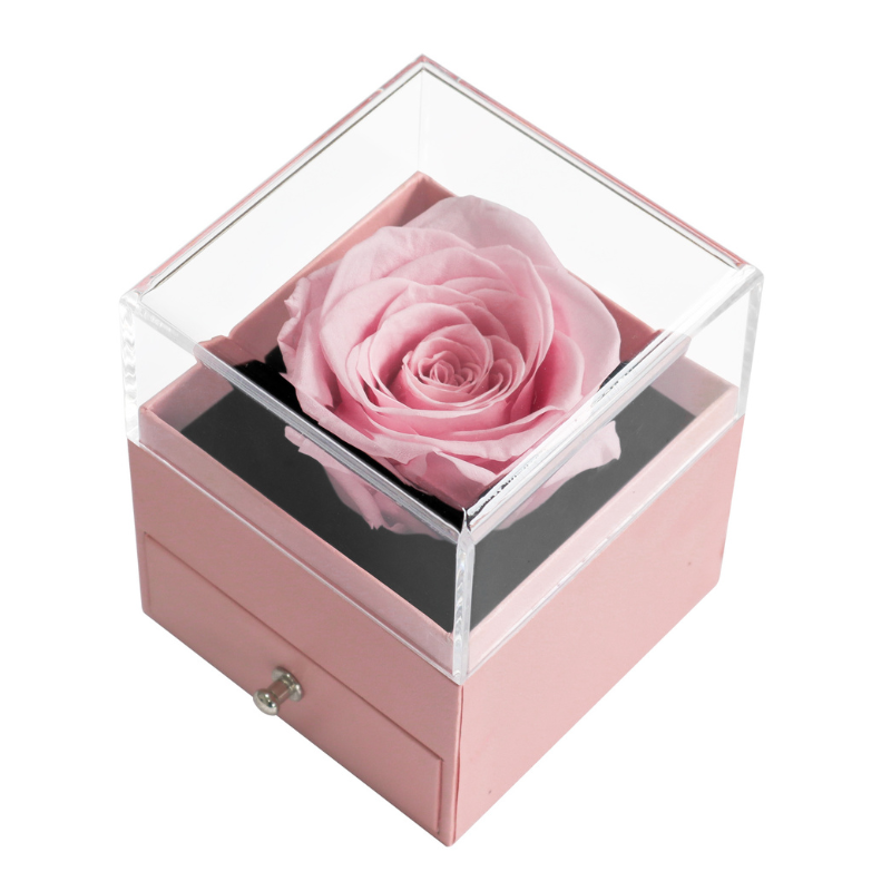 Preserved Rose & Gift Box - Pink
