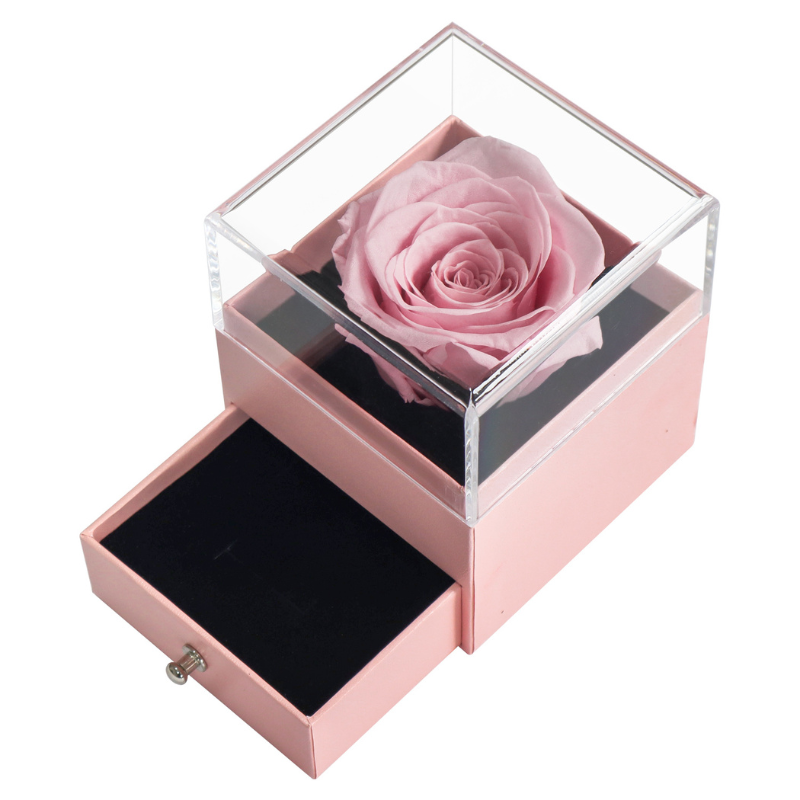 Preserved Rose & Gift Box - Pink