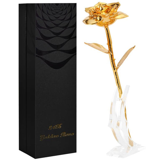 24k Gold Dipped Preserved Rose