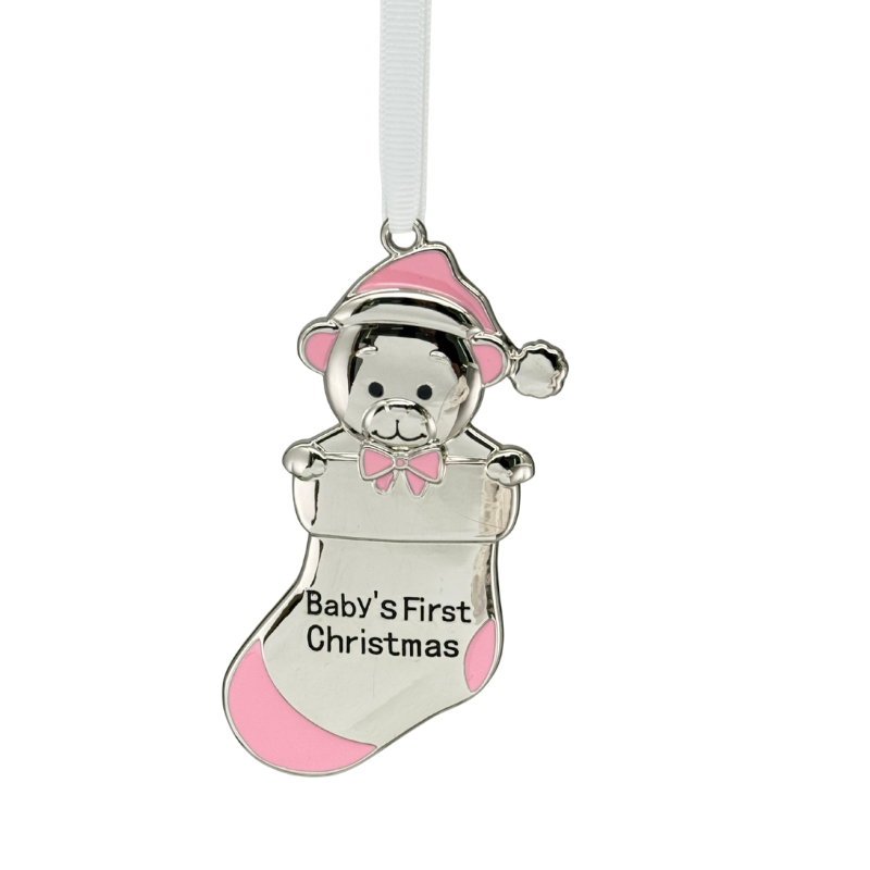 Baby's 1st Christmas Pink Ornament