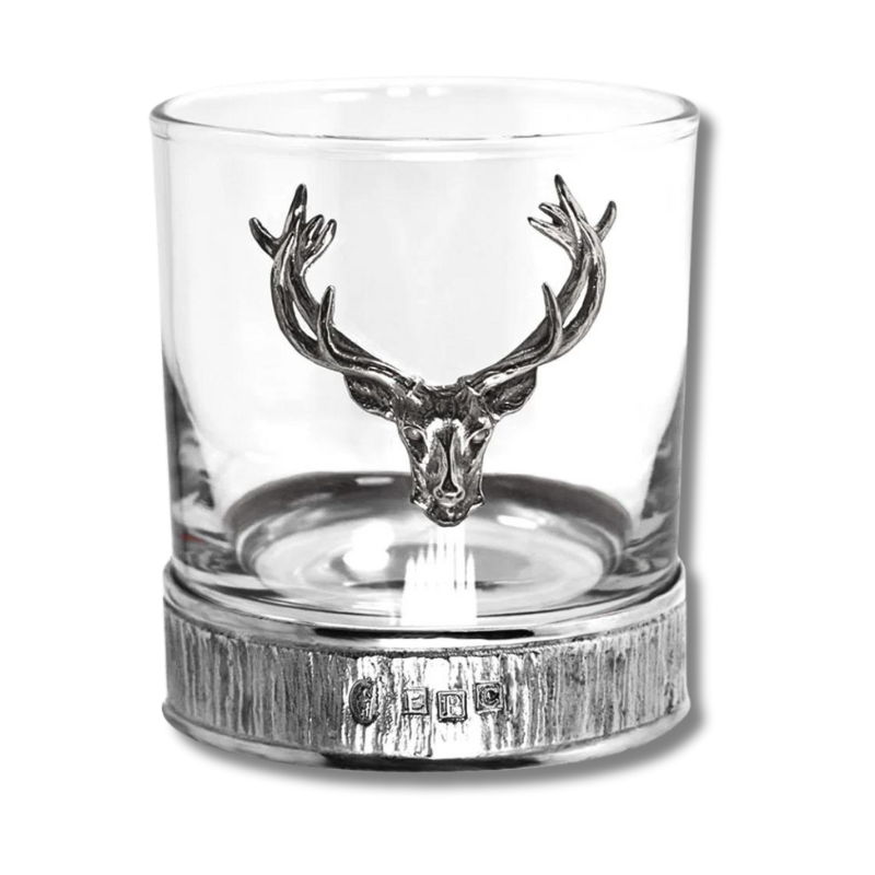 11oz Majestic Stag Head Pewter Tumbler