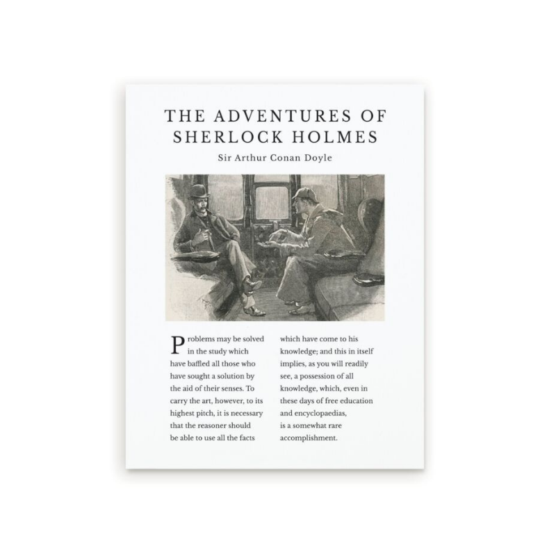 Home Decor - The Adventures of Sherlock Holmes Plaque