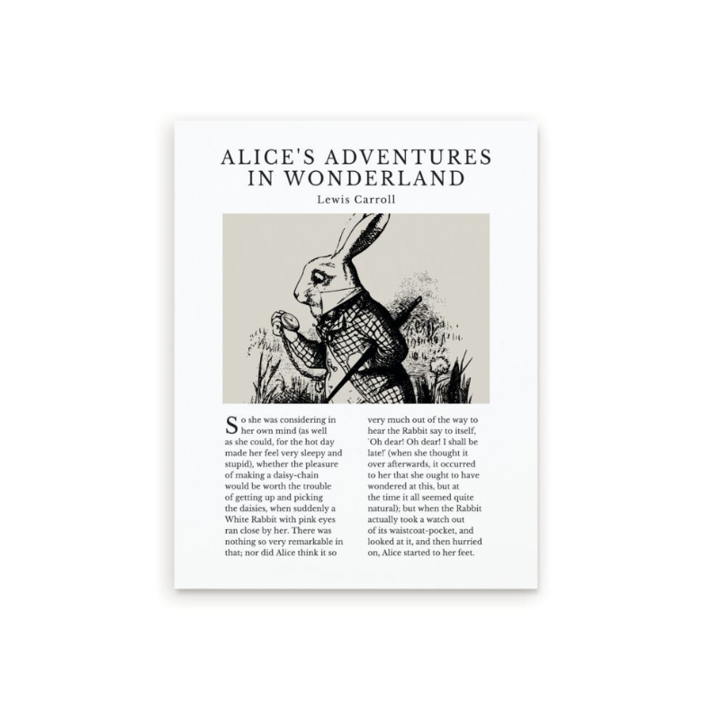 Home Decor - Alice's Adventures in Wonderland Plaque