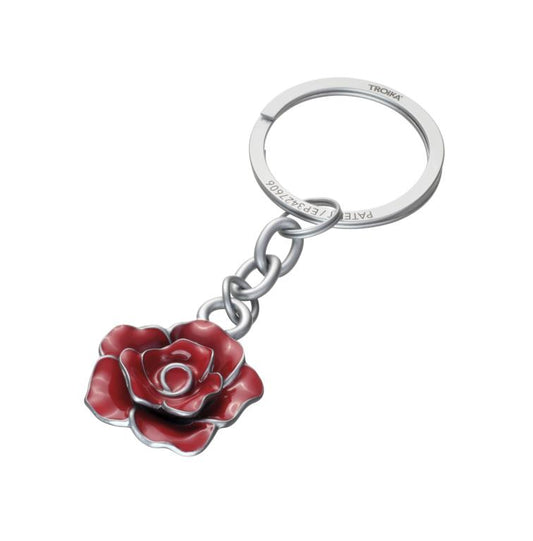 Troika Rose Keyring – Elegant Red Rose Keyring Gift