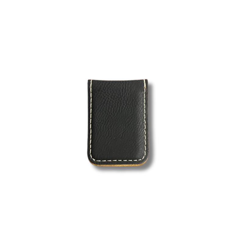 Black Leatherette Magnetic Bookmark