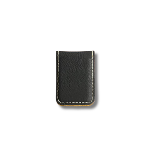 Black Leatherette Magnetic Bookmark