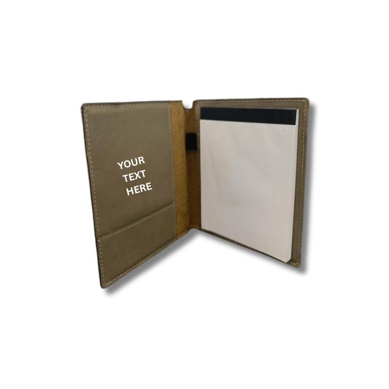 Tan Leatherette Notepad