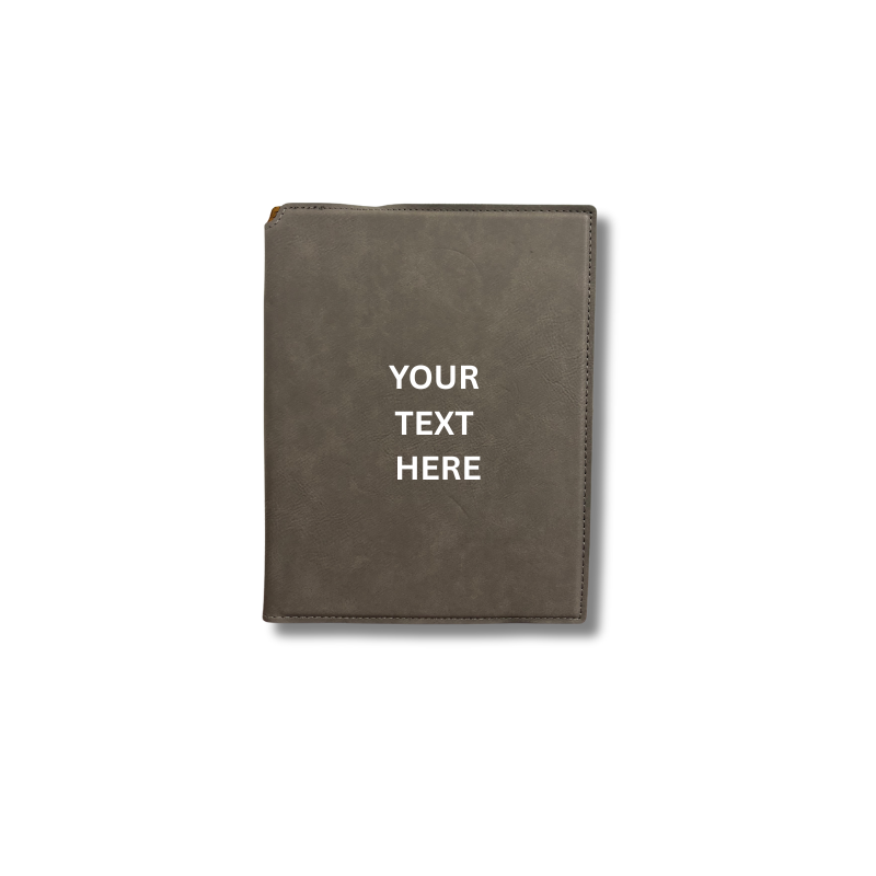 Grey Leatherette Notebook Holder
