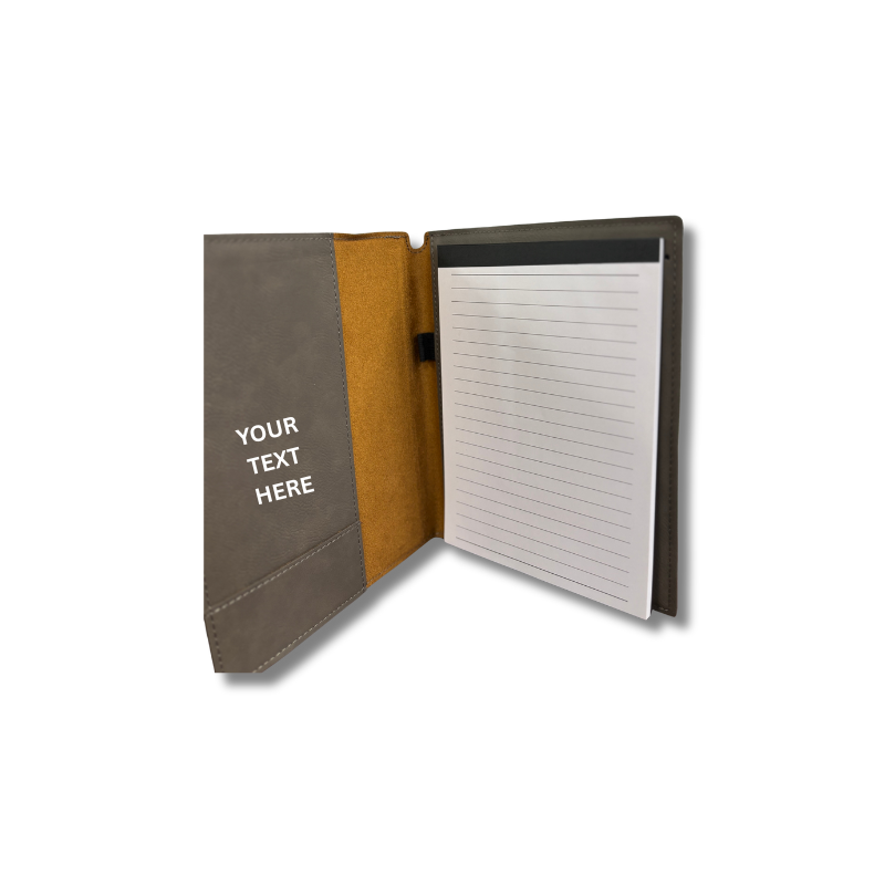 Grey Leatherette Notebook Holder