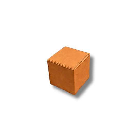 Tan Leatherette Cube