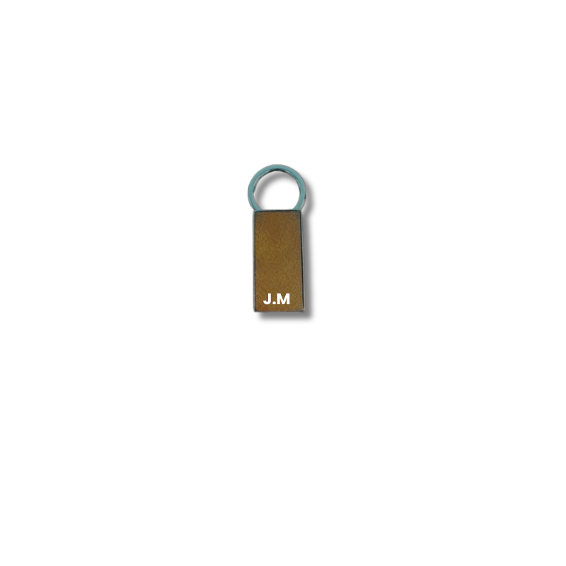 Brown Leatherette Keyring