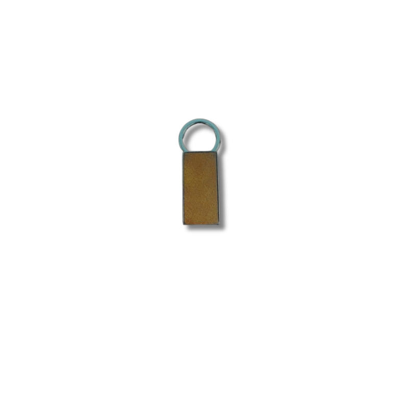 Brown Leatherette Keyring