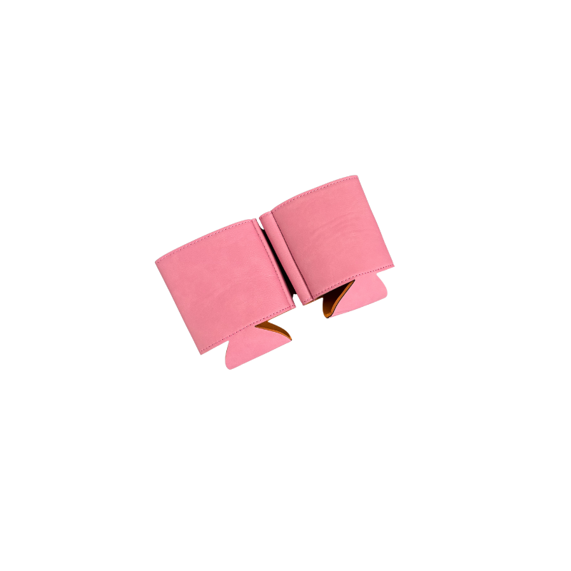 Pink Leatherette Stubby Holder Set