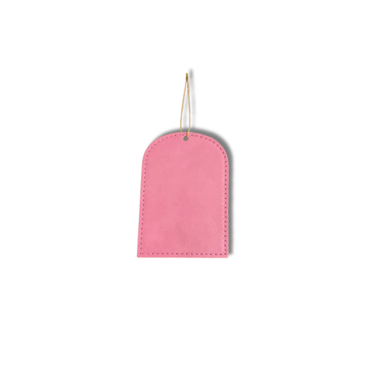 Pink Leatherette Christmas Ornament