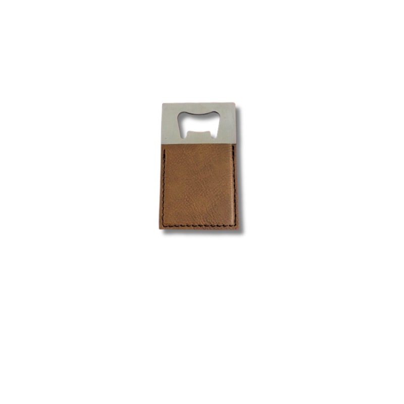 Brown Leatherette Bottle Opener (Small)