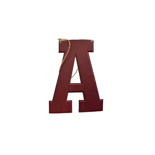 Leatherette "A" Hanging Letter Decoration