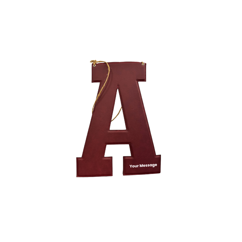Leatherette "A" Hanging Letter Decoration