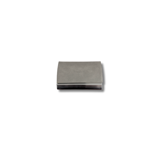 Grey Leatherette Business Card Holder