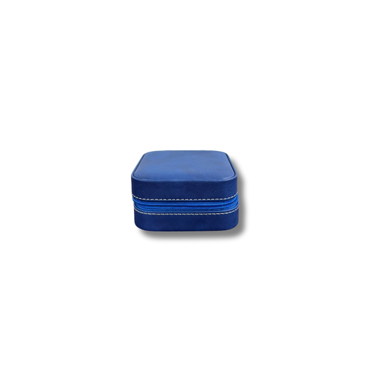 Blue Leatherette Jewellery Case