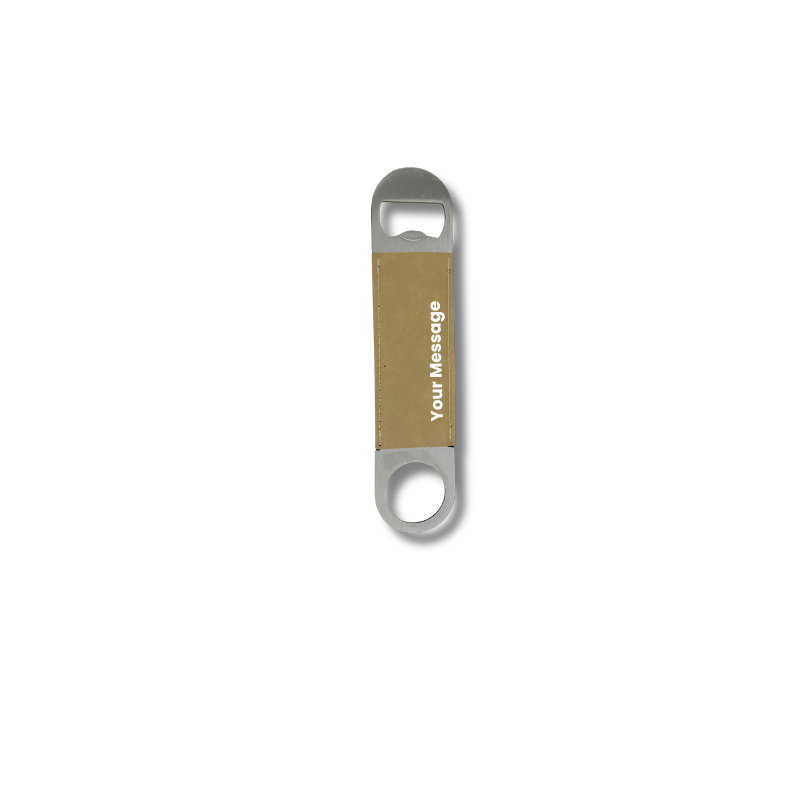 Light Brown Leatherette Bottle Opener