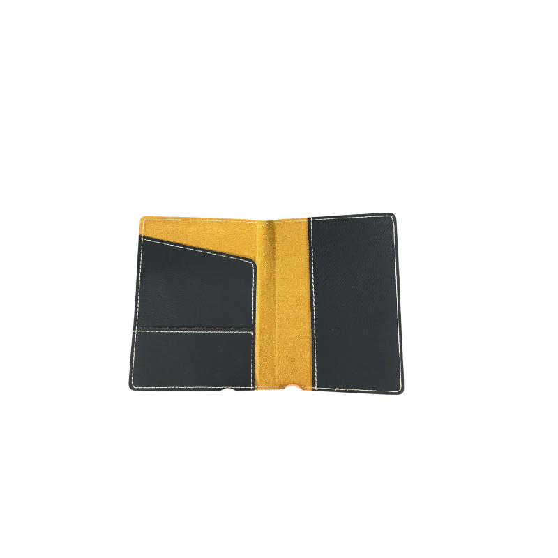 Black Leatherette Passport Holder
