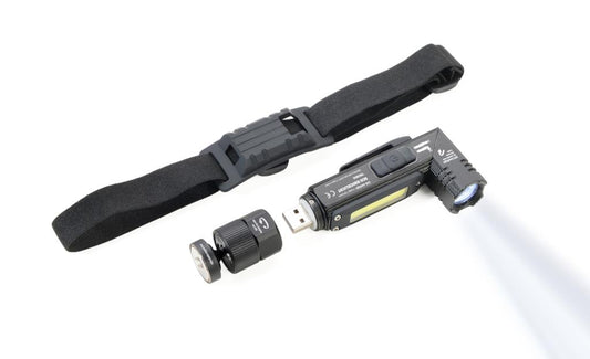 Troika USB Rechargeable LED Safety Torch & Headlamp