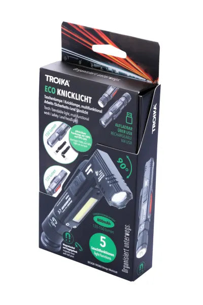 Troika USB Rechargeable LED Safety Torch & Headlamp