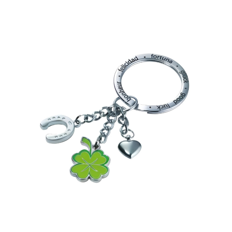 Troika Lucky Clover Charm Keyring
