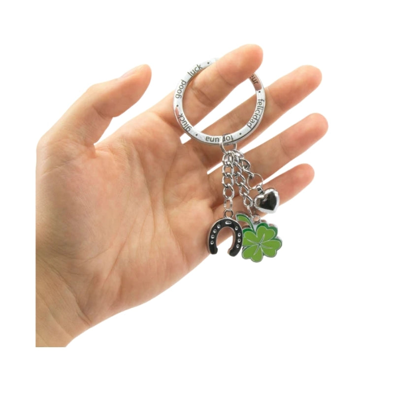 Troika Lucky Clover Charm Keyring
