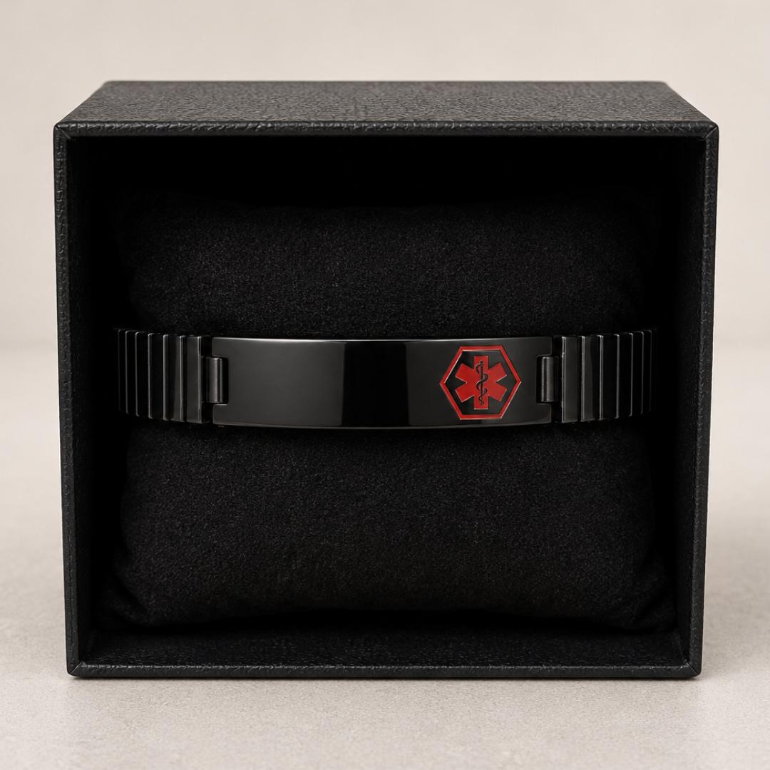 Medic ID Bracelet Expansion Black Large