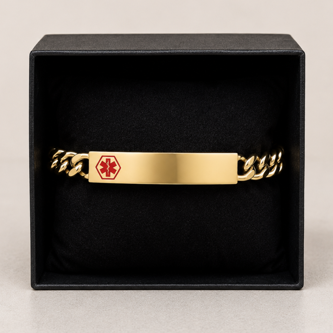 Medic ID Bracelet Gold Large