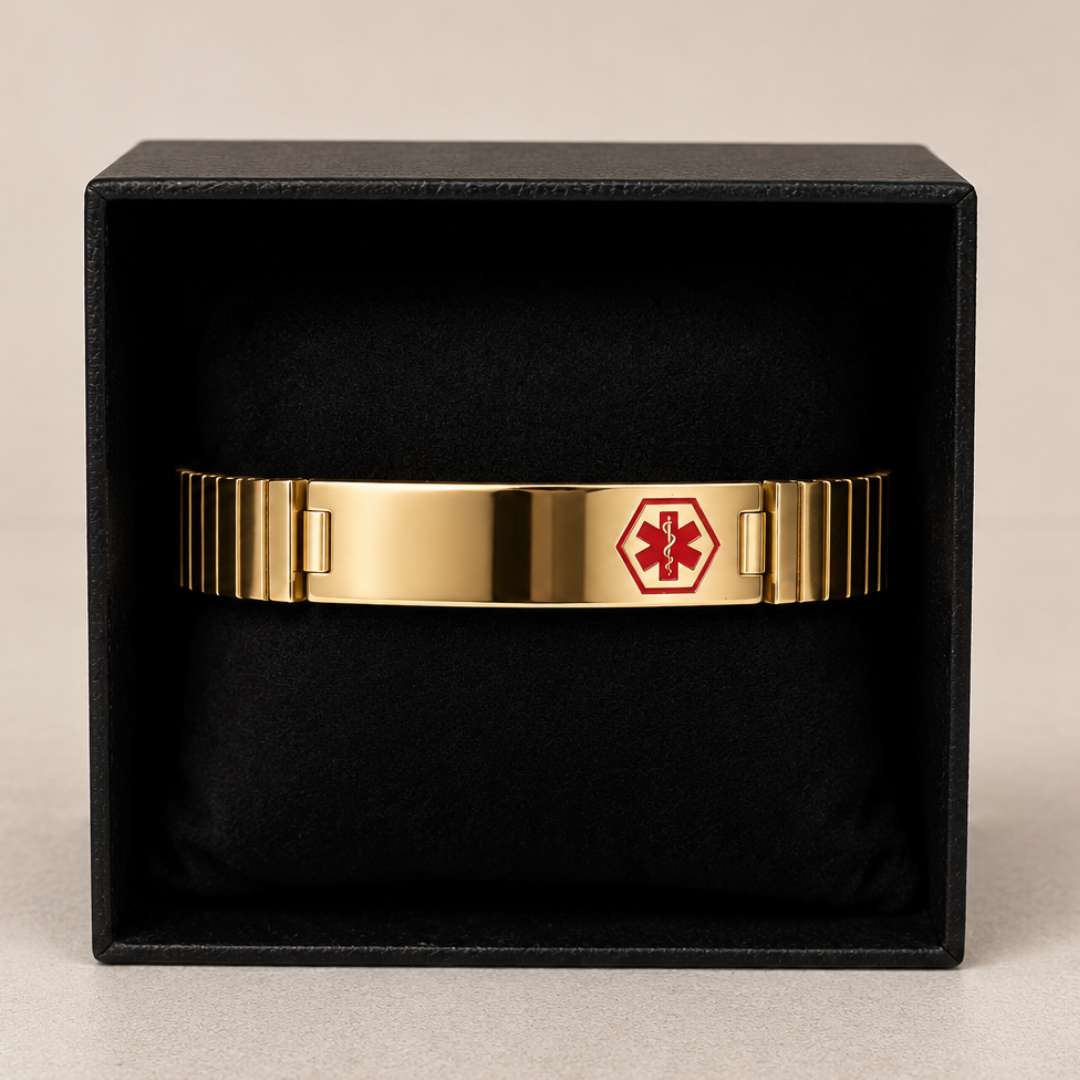 Medic ID Bracelet Expansion Gold Large