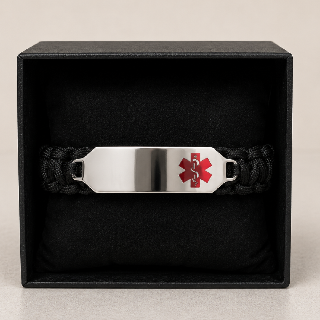Medic ID Bracelet Paracord - Black